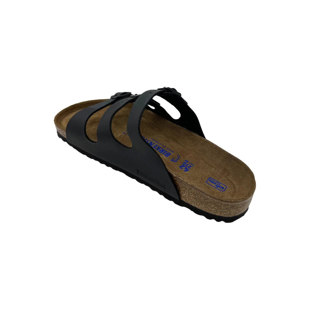 Birkenstock Women's Florida Soft Footbed Slide Sandal Black - Wide - Picture 3 of 3